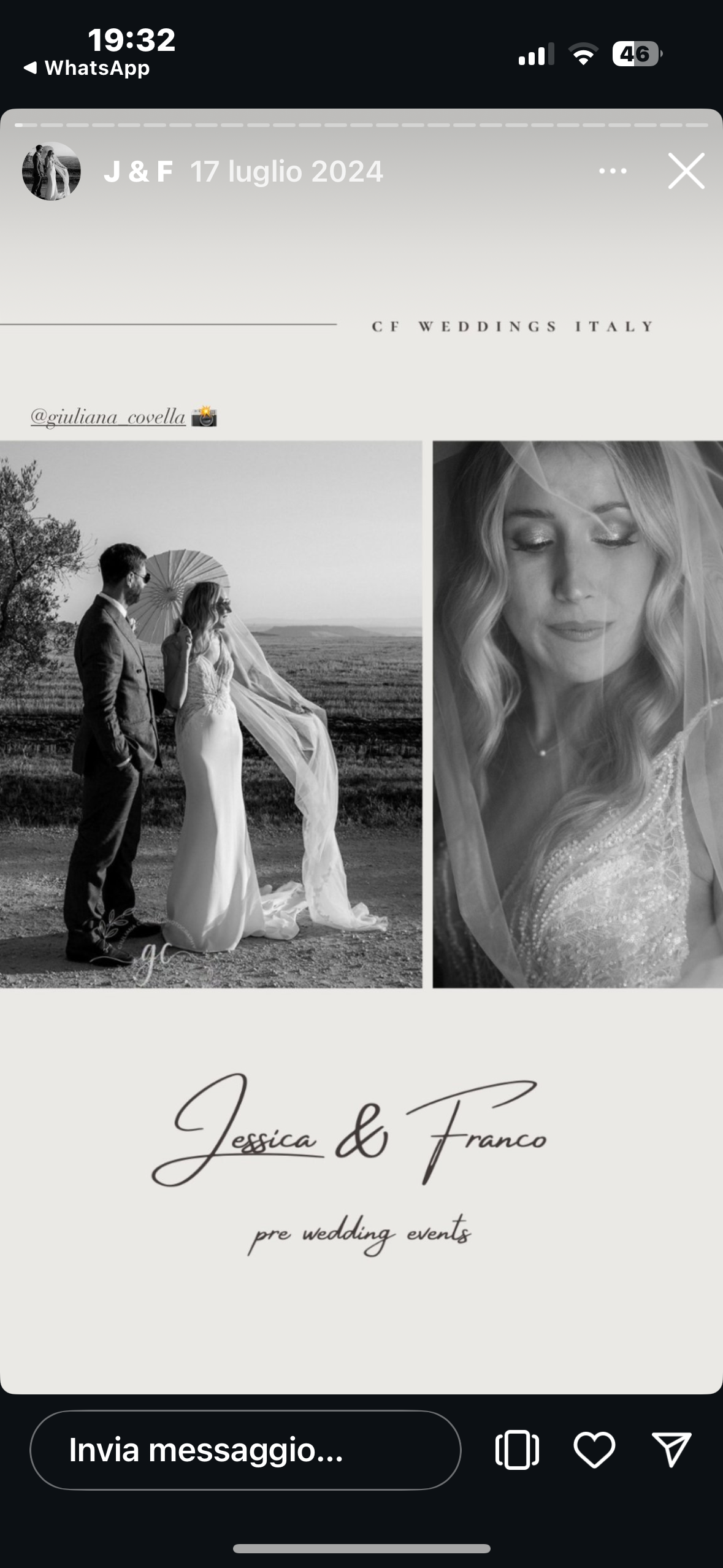 Immagine pre-wedding di Jessica e Franco